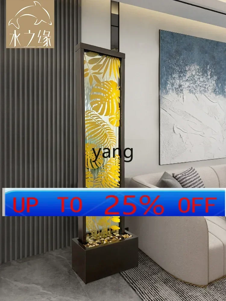 

lh living room entrance decoration flowing water large floor ornament entry staircase creative water curtain wall