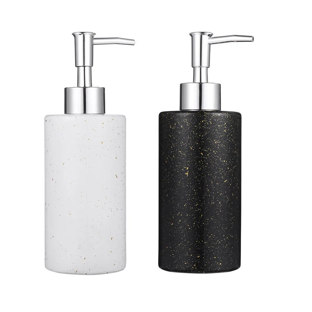 

2Pcs Shampoo and Conditioner Press Pump Dispenser Glass Bottles Refillable Liquid Soap Dispenser for Bathroom Kitchen Hand Soap