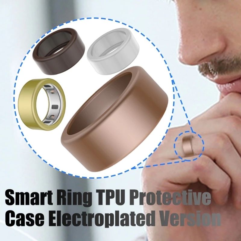 Tampa protetora B2EF para anéis 4 2024 Protetor resistente arranhões Surve Surve Color Solid Skin Washable Rings Guard