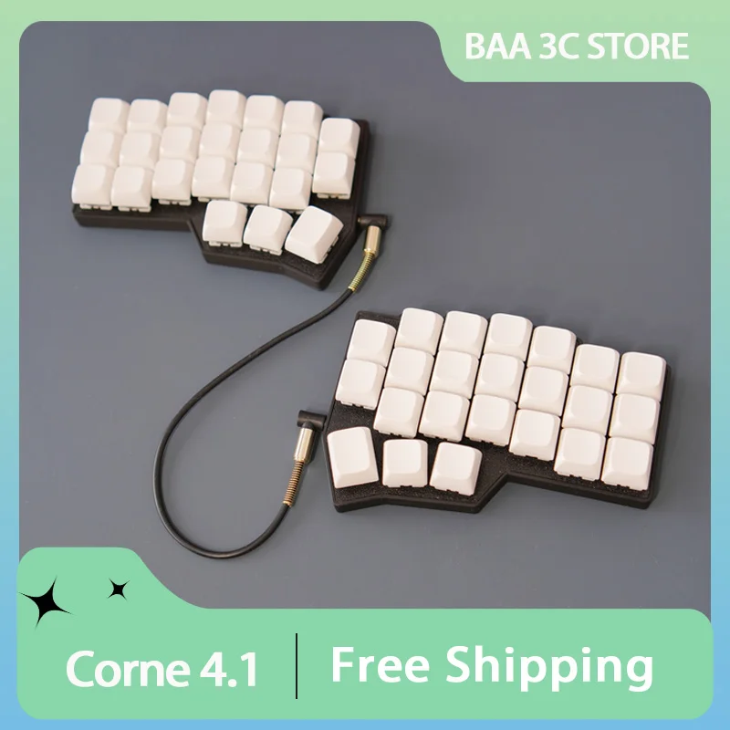 

Разделенная клавиатура Corne 4,1, проводная RGB, горячая замена, 3D-печать, индивидуальная раскладка 46, эргономичная механическая клавиатура с поддержкой VIAL