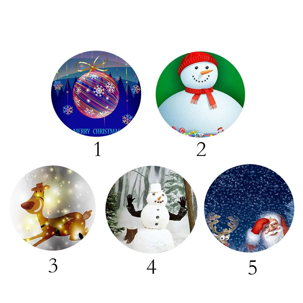 Round Elastic Table Cover Waterproof Vinyl Tablecloth with Soft Backing Non Slip Fit for Christmas Dining