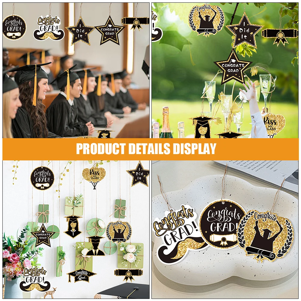 

1 set 1 Set 2024 Graduation Party Decorations Paper Sign Hanging Wall Tree Yard Door Tag Cutout Photo Booth Prop Diy Graduation