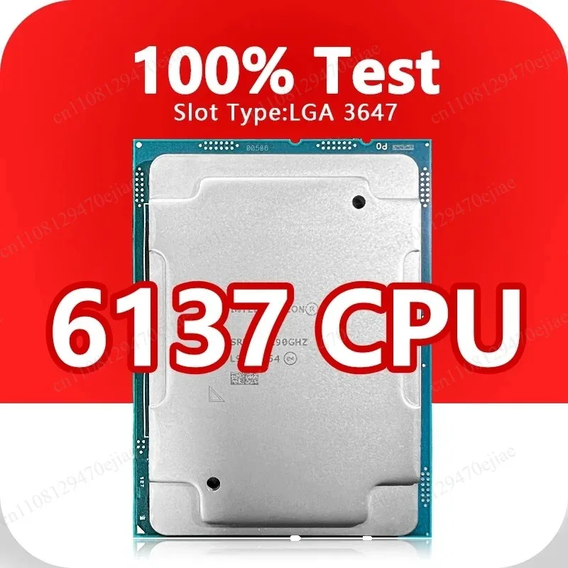 Xeon Gold 6137 Server Processor | 8 Cores 16 Threads 3.9GHz | LGA3647 Socket C621 Motherboard | 205W TDP CPU