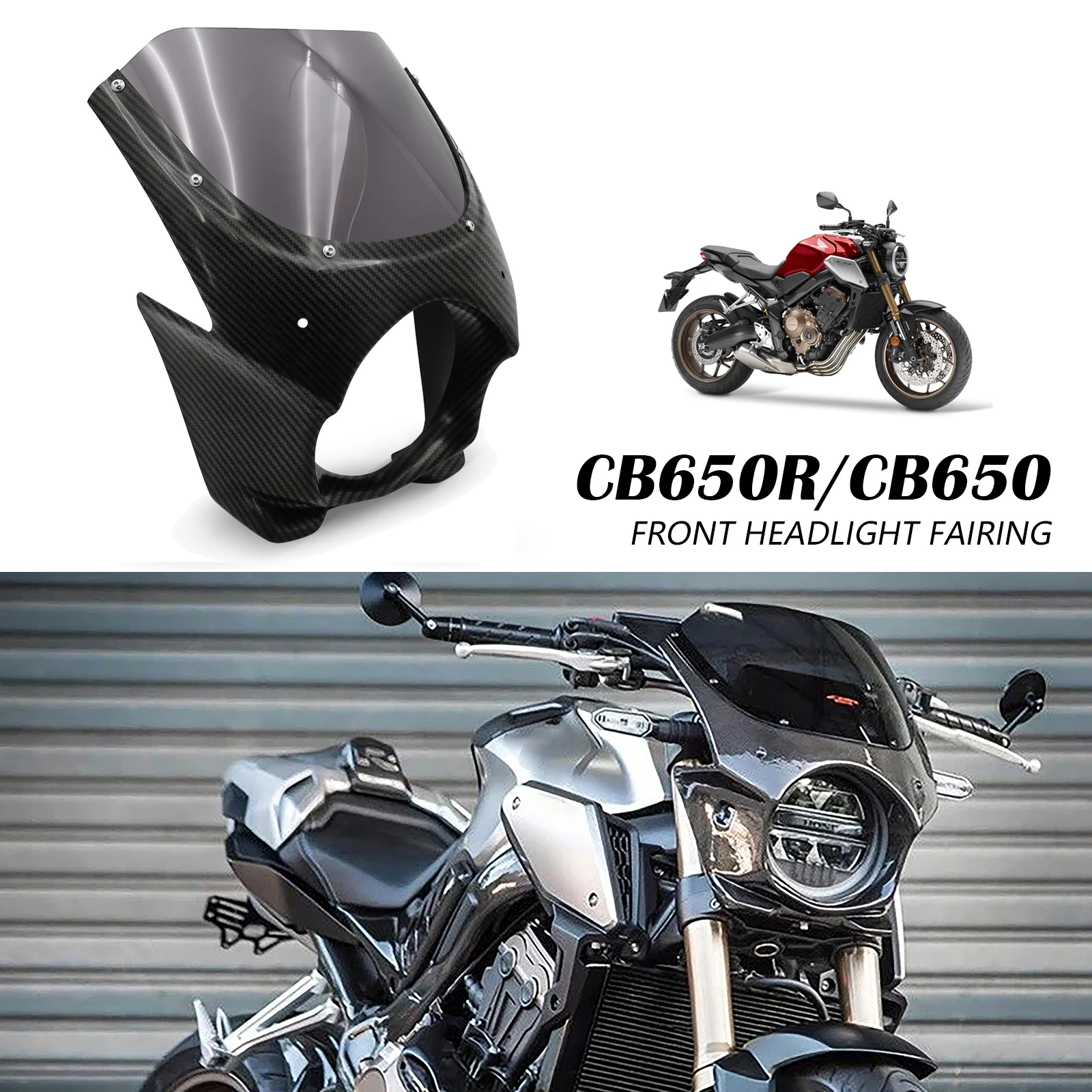 

Ветровое стекло для мотоцикла CB650R, переднее, для HONDA CB650R 2019-2023, защита фары, крышка CB650 2023
