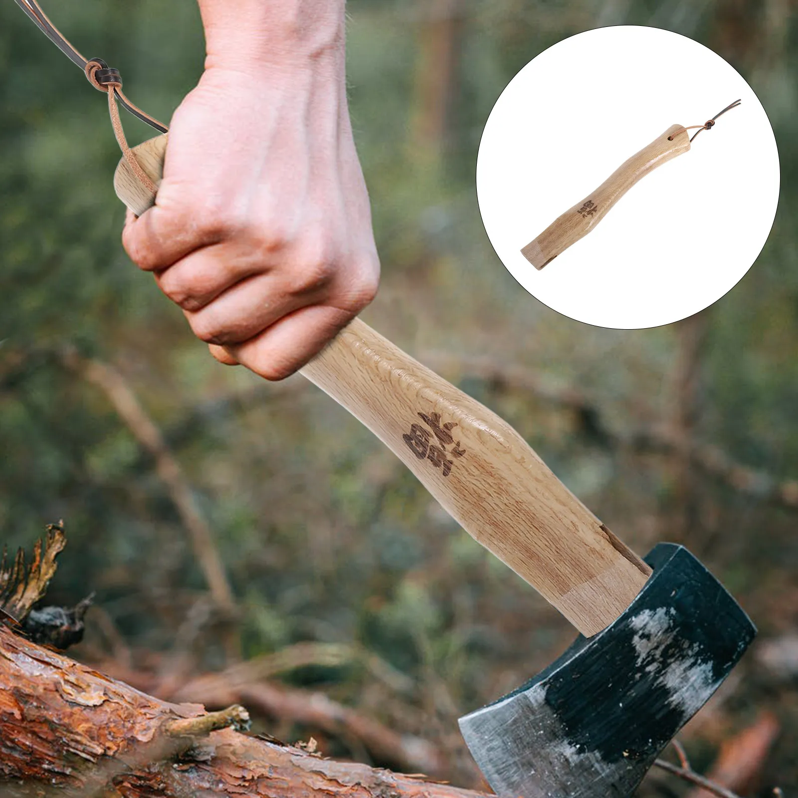 

Durable Wooden Replacement For Outdoor Gardening Tools Ergonomic Design Easy Installation Hammer Handle Camping Farming Axe