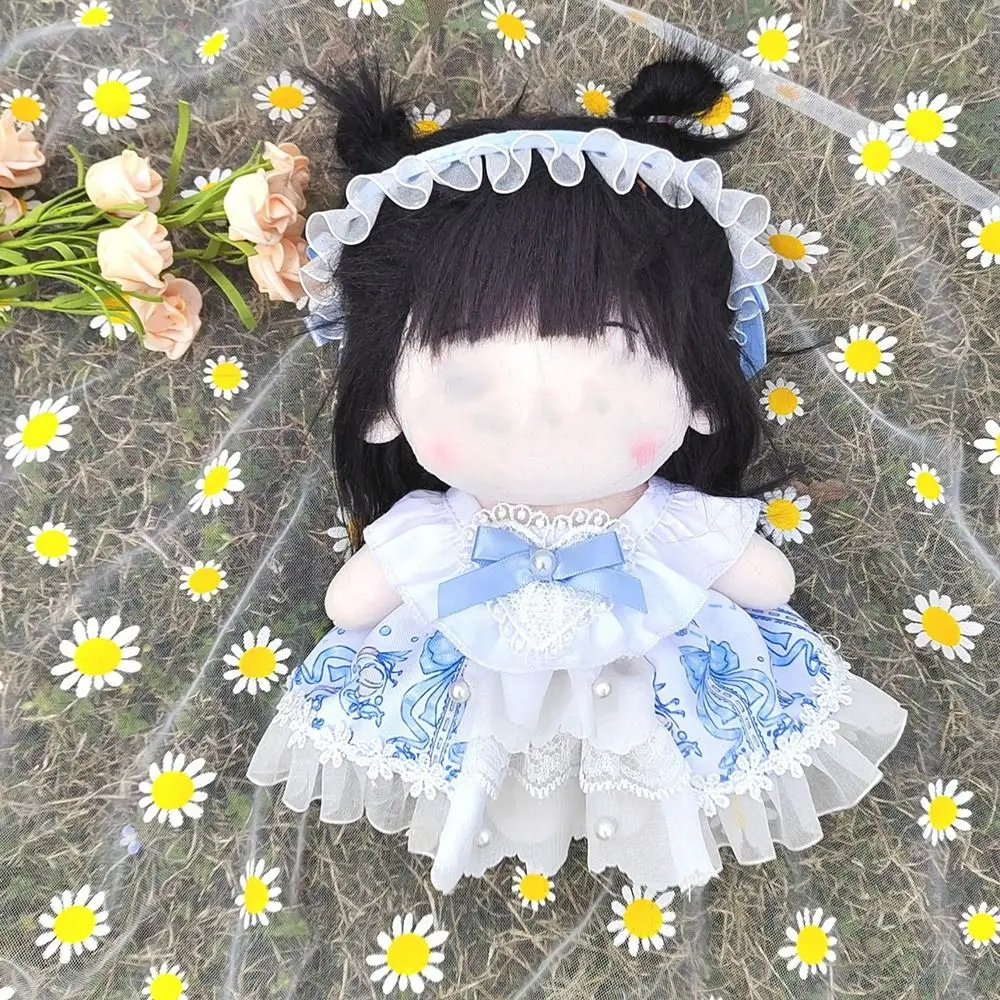 Playing House Changing Dressing Game Lolita Style Rabbit Ear Princess Dress Idol Dolls Accessories 20CM  Clothes