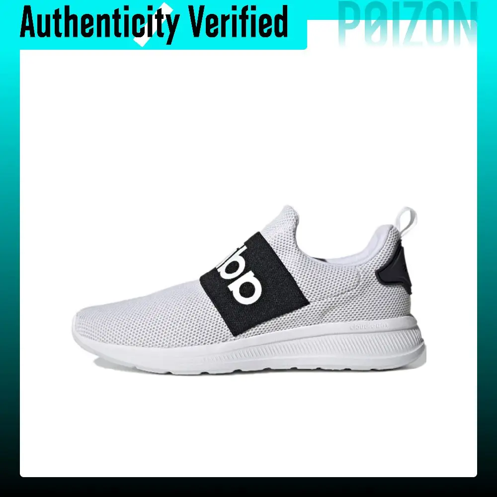 Adidas Neo Lite Racer Adapt 4.0 Fabric Slip Resistant And Breathable Low top Casual Shoes Men's White Black H04828