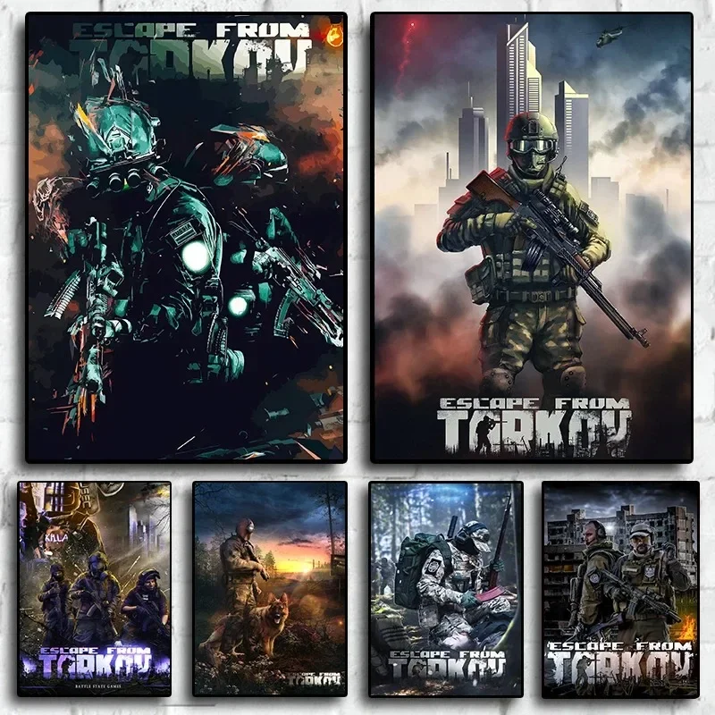 Escape From Tarkov Special Forces Canvas Wall Art  Video Game Themed Home Decor Poster for Living Room Bedroom or Game Room