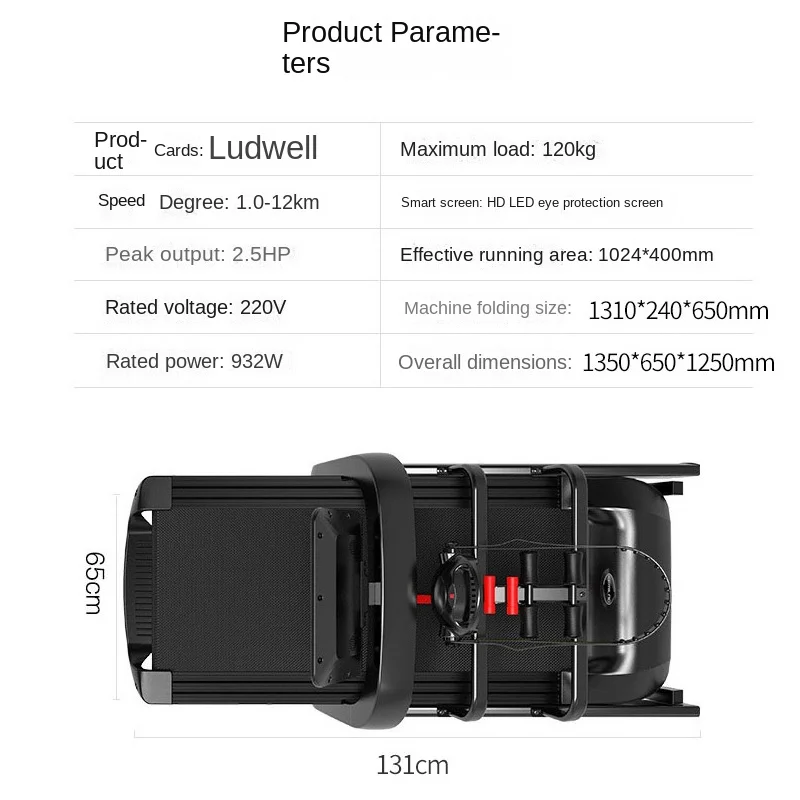 Cinta de correr eléctrica plegable para el hogar con pantalla LED, máquina compacta para caminar para uso doméstico