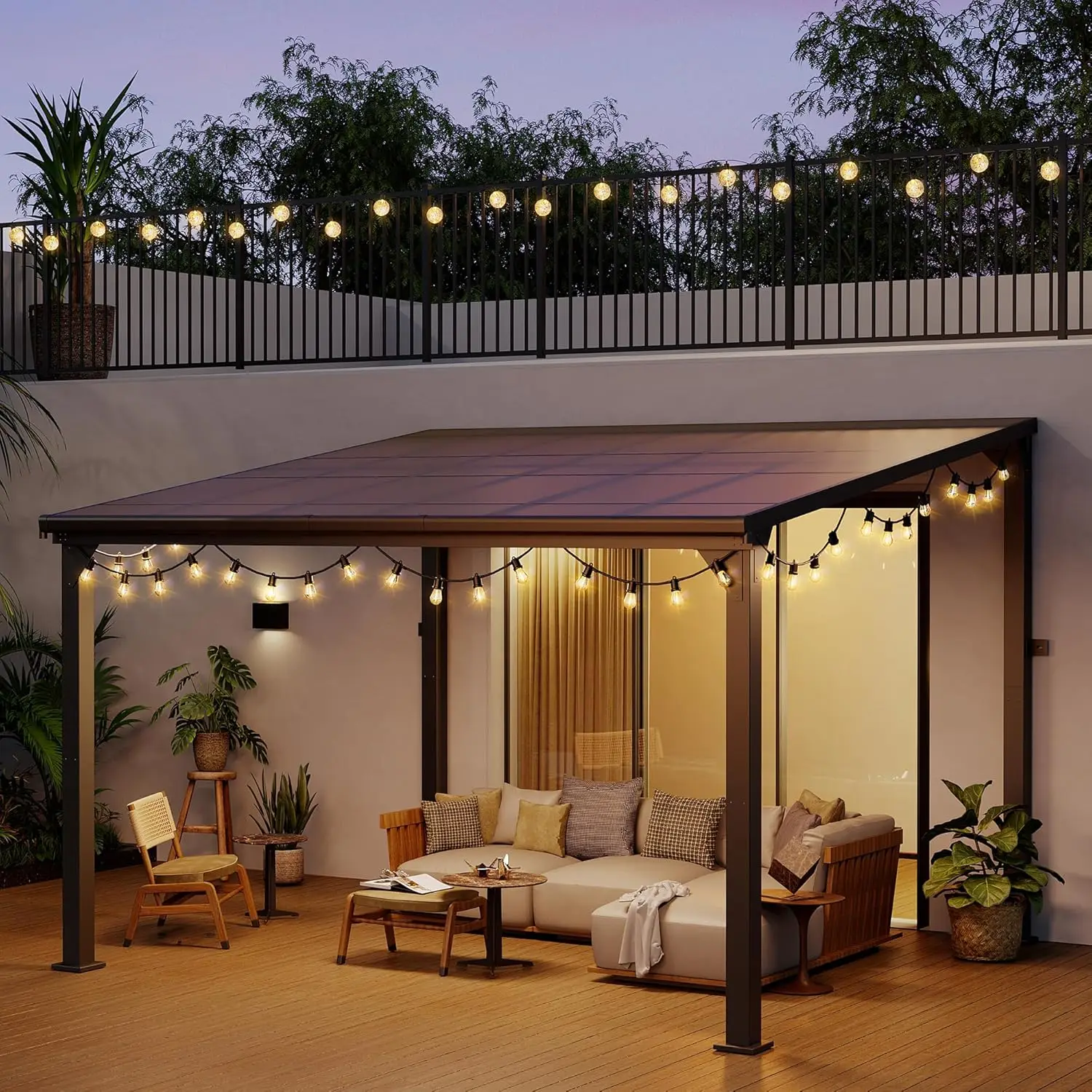 

Настенная беседка Pamapic 10*12 футов, утолщенные столбы 4*4 дюйма и увеличенное основание, наружная жесткая поверхность для перголы, устойчивая к ультрафиолетовому излучению