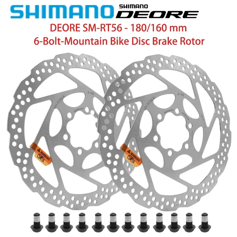 Shimano DEORE SLX SM-RT56/RT66 MTB Bicycle Brake Disc 160mm/180mm Discs Rotor 6 Bolt Mountain Bike Brake Disk Bicycle Accessorie