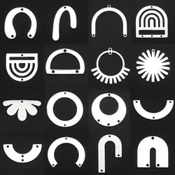 10pcs/lot 316 Stainless Steel Geometric Flower Sun DIY Earring Connector Charm Wholesale OEM Order Accepted Factory Price
