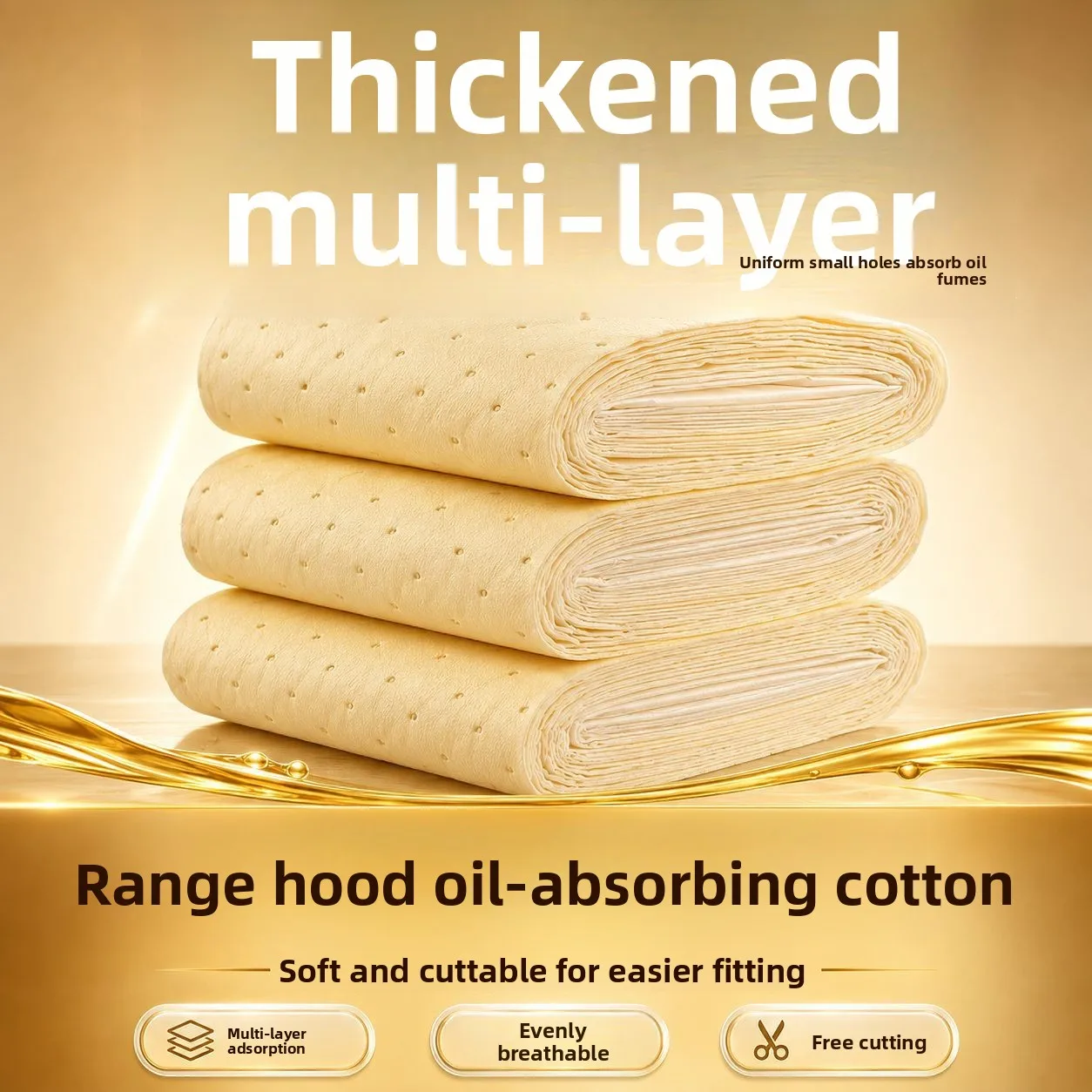 Range Hood Oil Absorbing Cotton Filter Paper Greaseproof Kitchen Stove Protector Pad Anti Oil Splash Cooker Hood Cover for Home