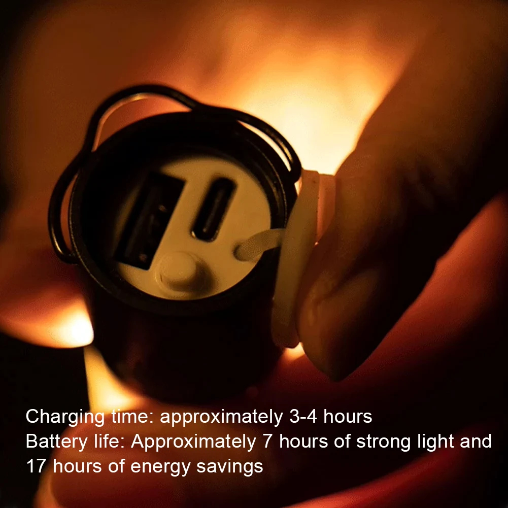IPX4ไฟฉาย LED มือถือกันน้ำแบบพกพา2600mAh ไฟฉายกำลังสูงแบตสำรองสำหรับเดินป่าตั้งแคมป์กลางแจ้ง