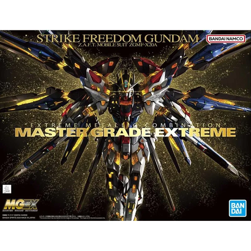 In-Stock Bandai Gundam 1/100 Mg Strike Freedom Gundam X20A Figure Model Kit Anime Merchandise Collectible Birthday Gift