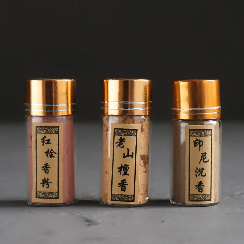 Laoshan Sandalwood Agarwood Red Cypress Incense Powder Invigorating Spirit Soothing Mind Purifying Air Household Tea House Home