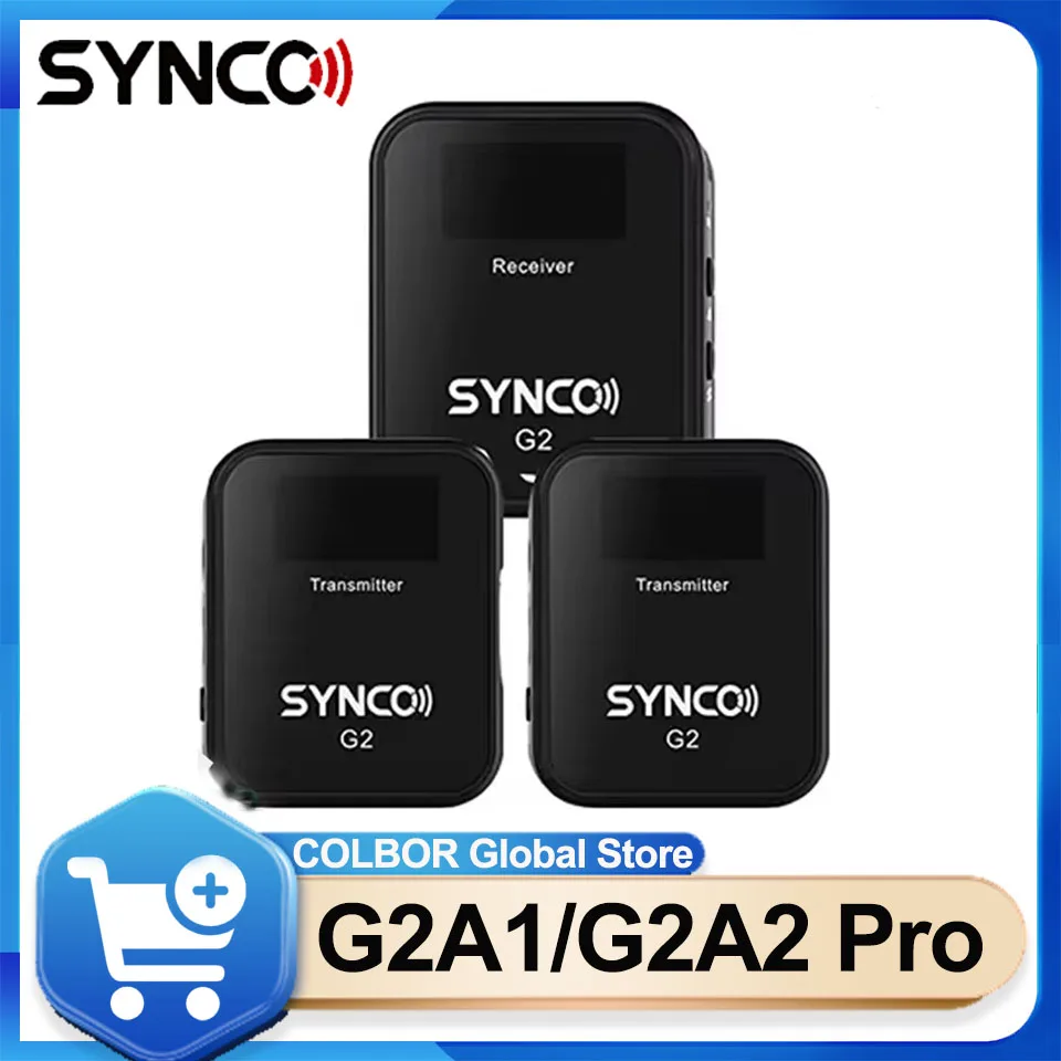 

SYNCO G2A1/G2A2 Pro 2.4G Wireless Lavalier Microphone for Smartphone Camera Video Vlogging Streaming YouTube Live Interview