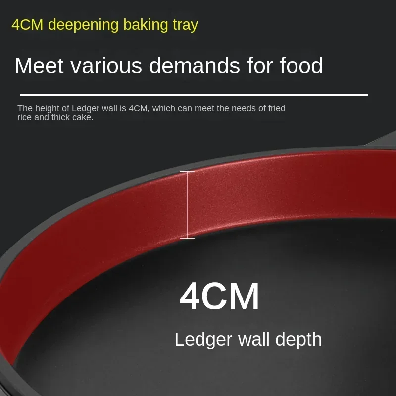 Electric Pancake Pan 40cm Deep, Large Household Pancake Pan, Multi-function Electric Frying Pan, Double-sided Heating