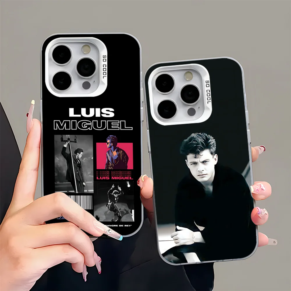 

Luis M-Miguel Mexico Singer Phone Case For iPhone 16,15,14,13,12,11,Pro,Max,Plus,Mini,XS,SE Anti Fall Gray Matte Hard Bumper
