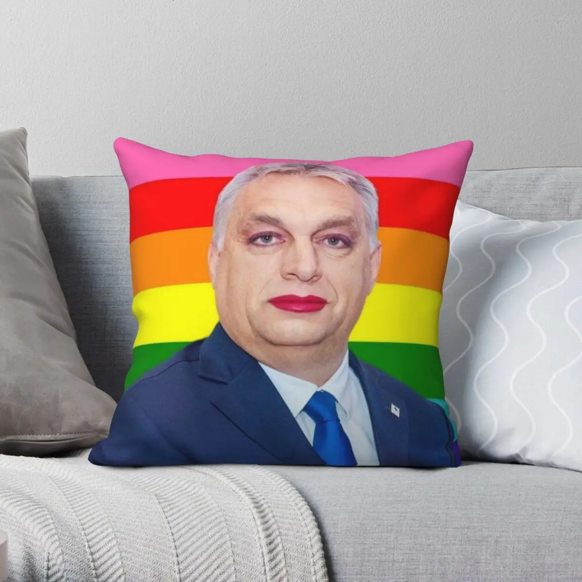 

Viktor Orban Square Pillowcase Polyester Linen Velvet Printed Zip Decorative Pillow Case Sofa Seater Cushion Cover