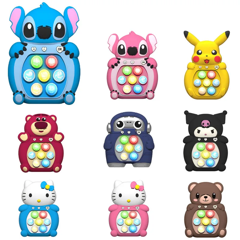 New Kuromi Quick Push Game Pop up Fidget Bubble Electronic Pop it Pro Game Light Stress Relief Toy Adult and Children's Gifts