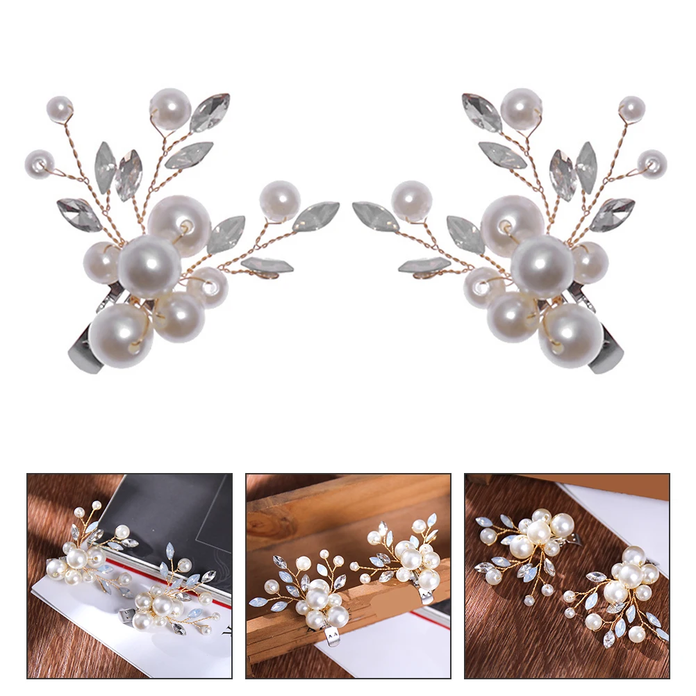 

1 Pair Water Pearl Shoe Buckles For Women High Heel Diy Bridal Shoes Clips Rhinestone Decorative Accessories Wedding Party Prom