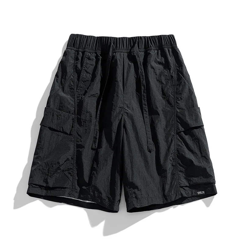 Workwear Functional Shorts for Men's Summer Casual Simple and Versatile Japanese Fashion Brand Loose Five Point Shorts