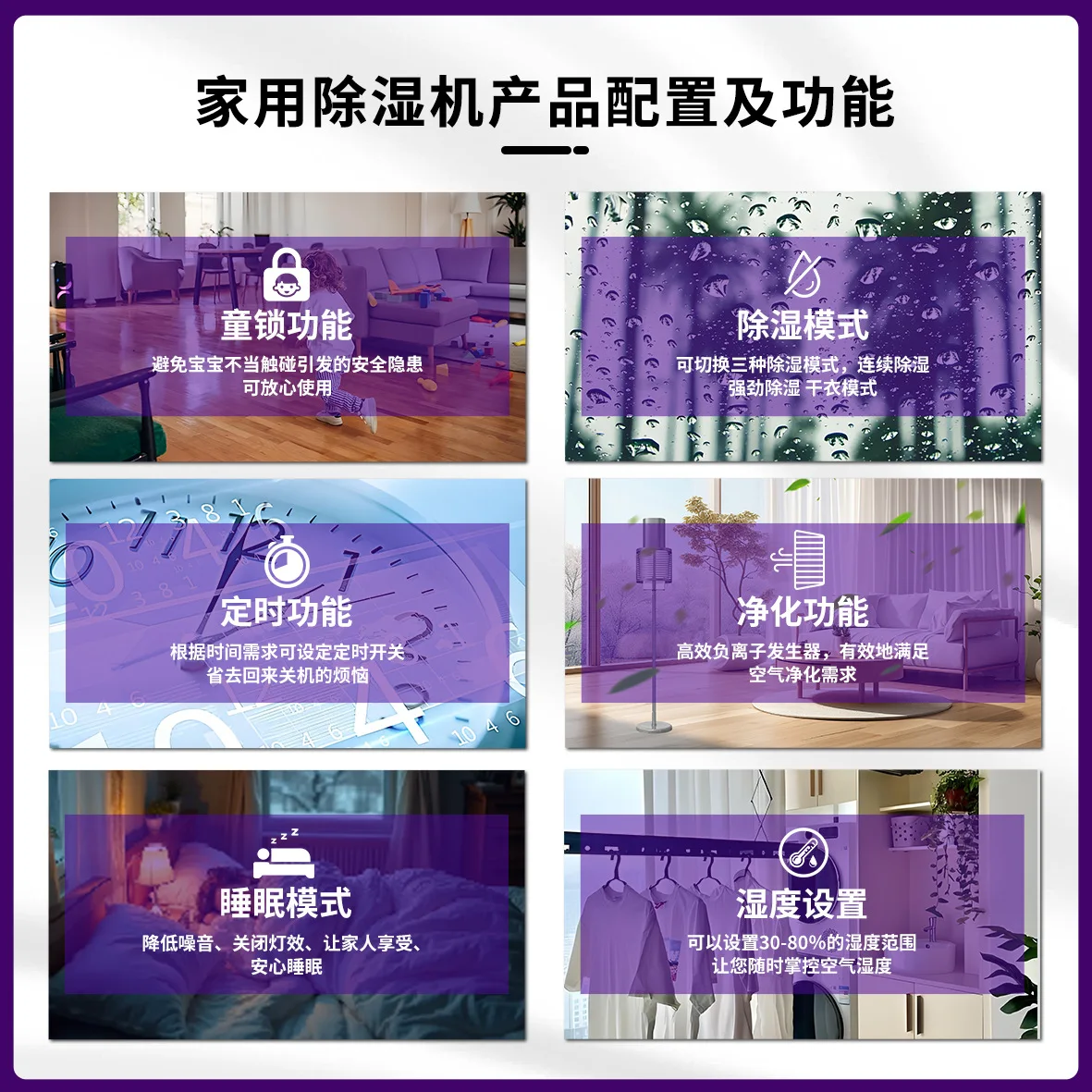 60L High‑Power Quiet Dehumidifier Household Industrial Moisture Dryer For Villa Indoor Use