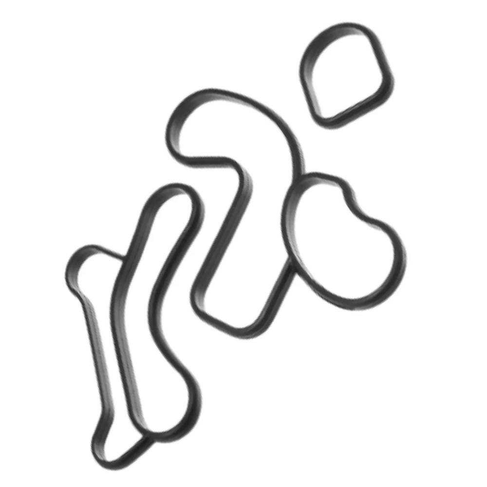 1Set Oil Cooler Gasket For BMW 11428591460 11428591462 11428596283 11428586673 Black Rubber Durable Material Car Accessories - Image 2