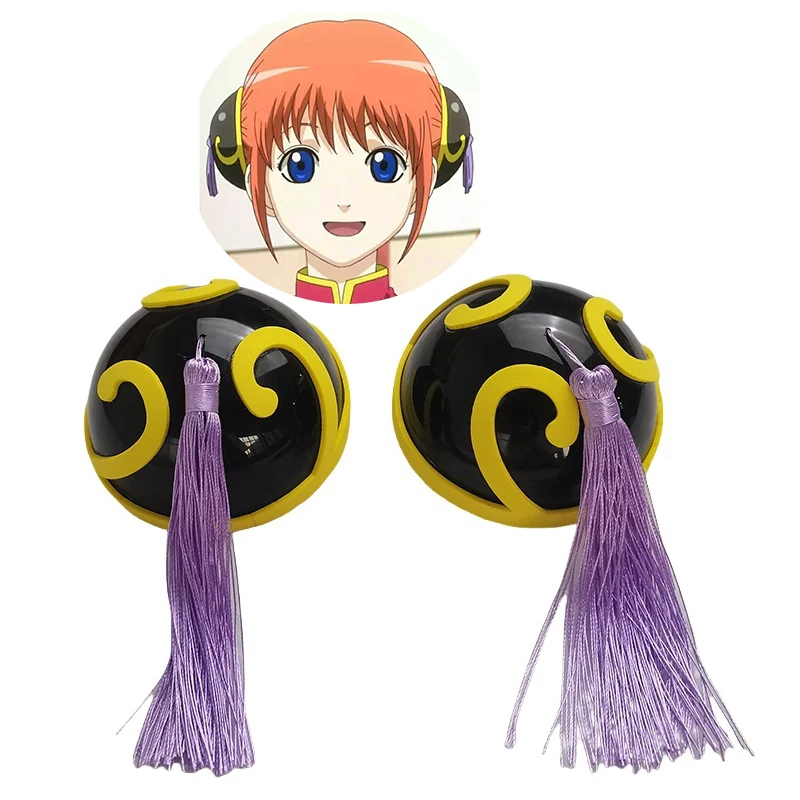 

Gintama костюм кагуры синтетические волосы Kagura головные уборы заколки для волос реквизит для косплея аксессуары