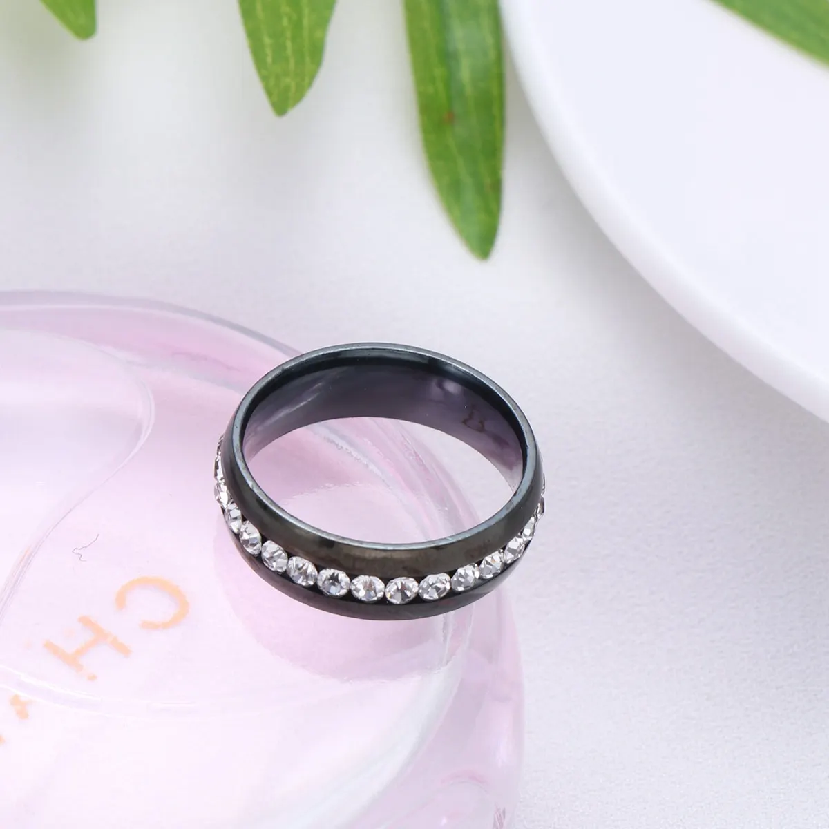 Stunning Timeless Crystal Ring for Women Elegant Single Row Rhinestone Band Perfect for Wedding Engagement Bridal Bridesmaid