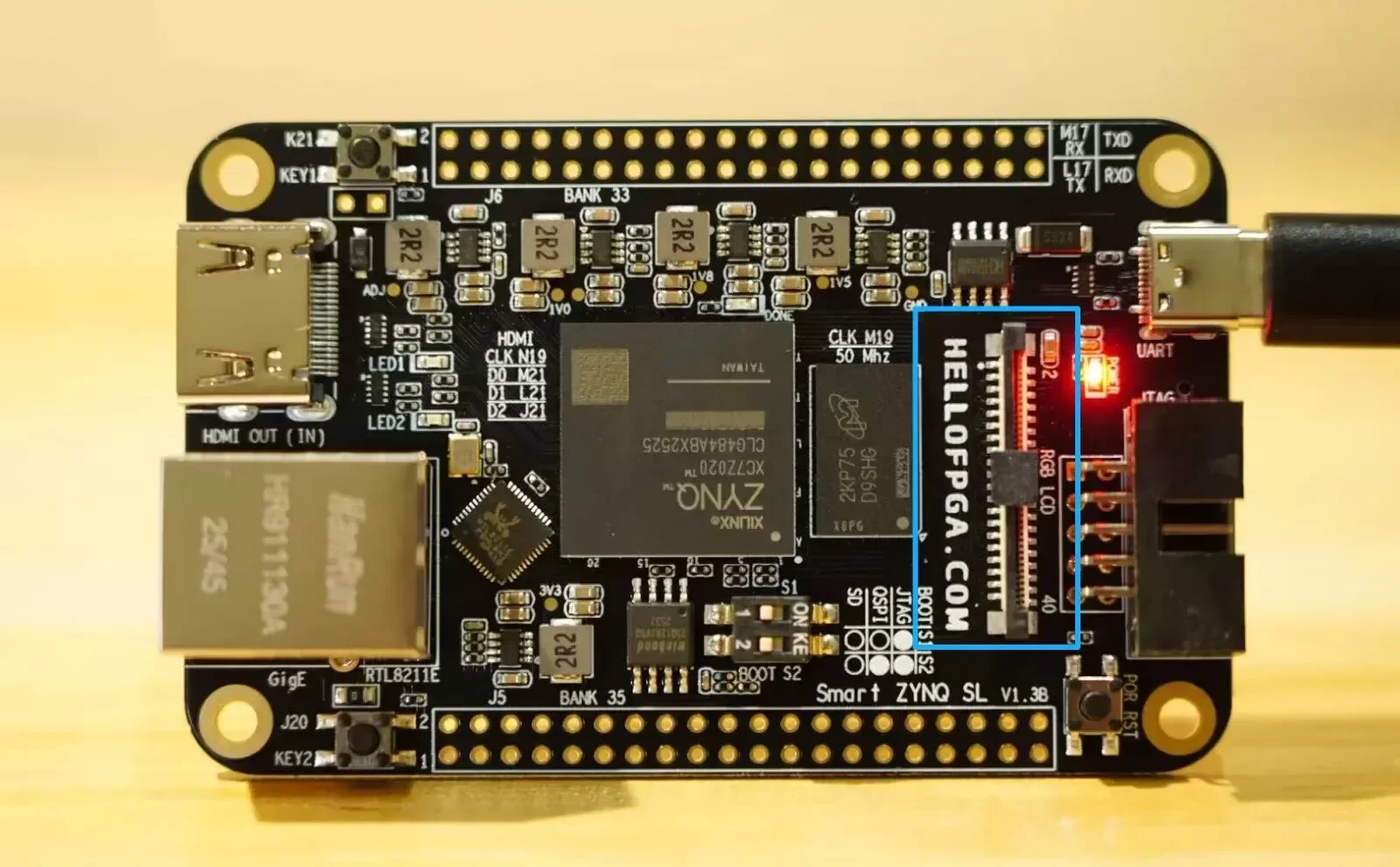 BoMaSZYNQ 7020 Minimum System FPGA XILINX ( Smart Zynq SL Original ) XC7Z020-CLG484 Development Board