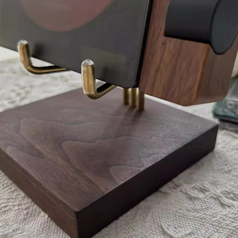 Keyboard Display Bracket CD Solid Wood Storage Rack R300CD Display Rack Broadcast Placing Bracket Made of Black Walnut Wood