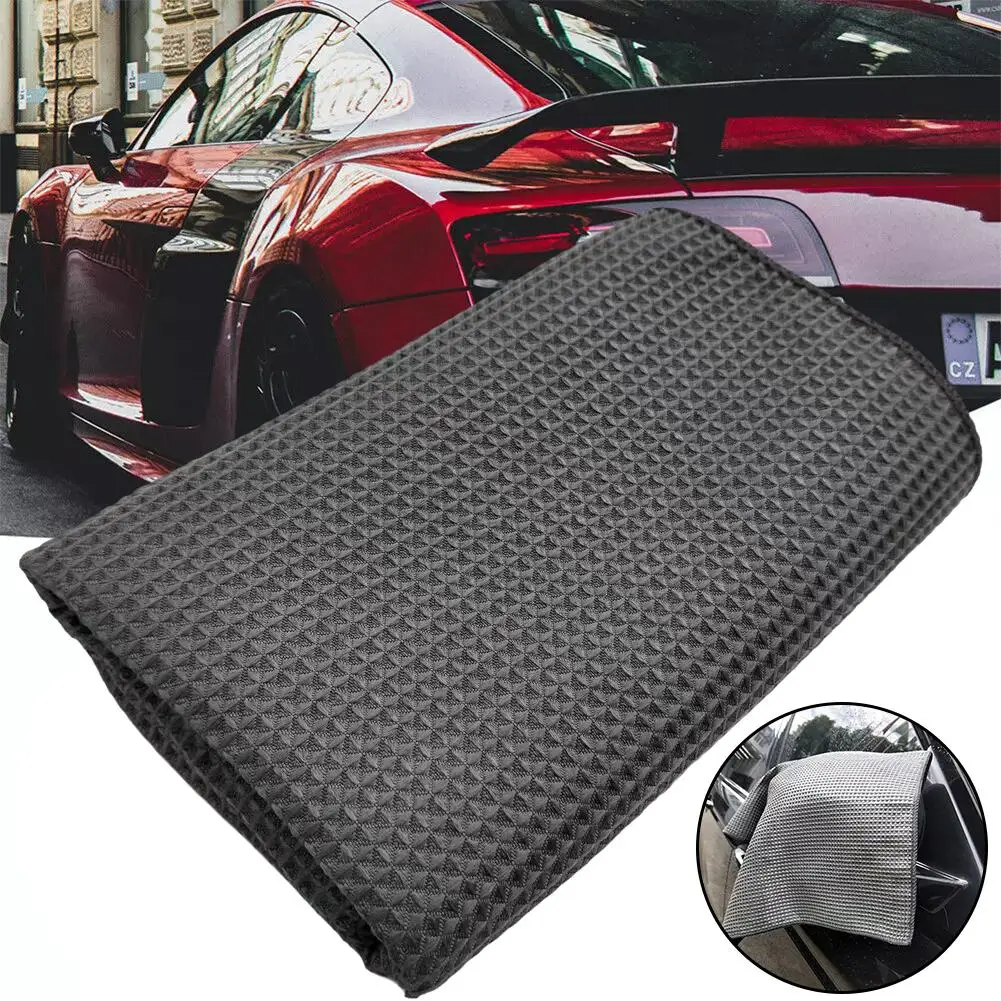 40*40cm Car Wash Towel Glass Cleaning Water Drying Microfiber Window Clean Wipe Auto Detailing Waffle Weave For Car Wash S4Q7