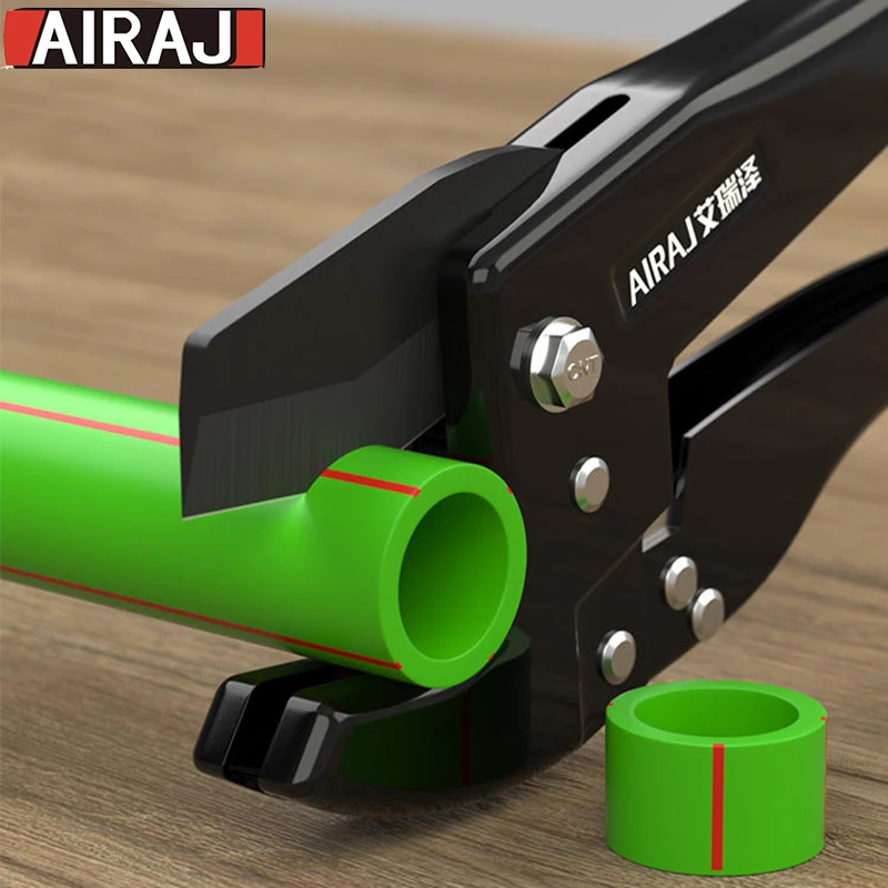 AIRAJ Heavy Duty 32-75MM Pipe Cutter PVC/PPR Plastic Hose Cutting Ratchet Manual Cutting Tools