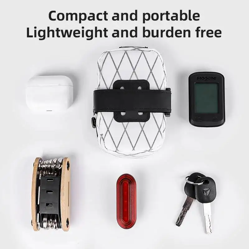 ESLNF Waterproof Reflective Tail Quick Release Riding Bike Saddle Bag Bicycle Accessories
