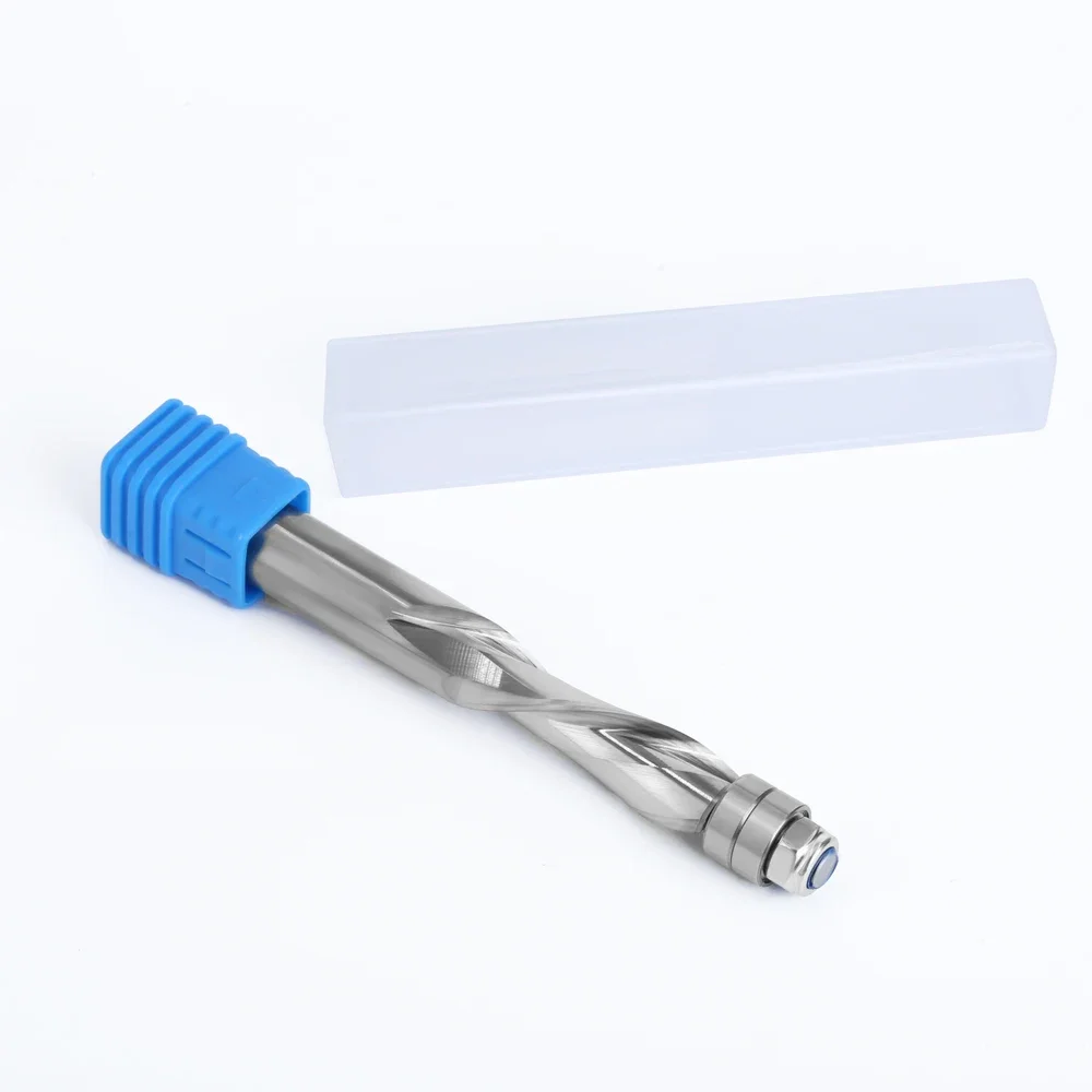 AURWOF 1 Stück Vollhartmetall-Downcut-Flushtrimfräser 1/2" Schaft Fräser für Holzbearbeitung Vorlagenfräsen Z13A1338110D – Detail 3