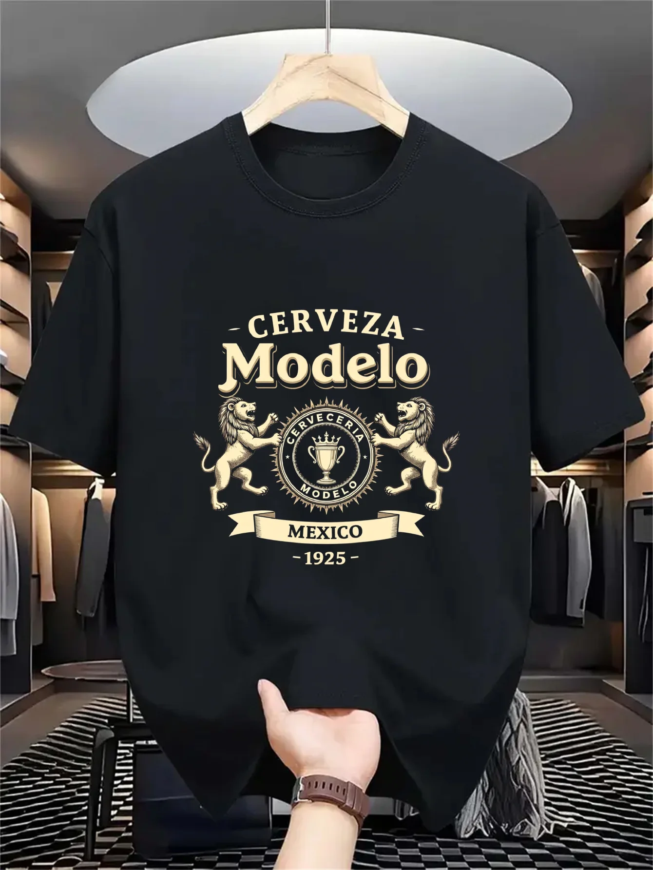 Camiseta Vintage Mexicana de 1925 para Hombre - Camiseta Gráfica Auténtica de Cervecería Mexicana con Diseño de Sombrero Mexicano, Estilo Casual Holgado, Perfecta para Amantes de la Cerveza, Ideal para Regalos de Navidad, Fiestas Temáticas y Ropa Cultural Mexicana (Tallas para Adultos), Envío desde Almacén Local, Ropa para Hombre, Camiseta para Hombre, Camiseta con Estampado, Regalo de Pascua, Regalo para Él, Atuendos Divertidos y Modernos, Ropa de Inspiración Rock, Oferta Especial para Hombre
