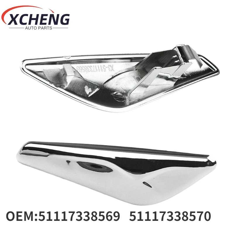 Left/Right OEM 51117338569 51117338570 Front Fender Side Chrome Finisher For BMW X3 F25 X4 F26 2016-2021