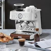 L Petrus Coffee Machine Italian Semi Automatic Espresso Coffee Machines On Offer Coffee Maker Small Milk Frother Grinder 220V