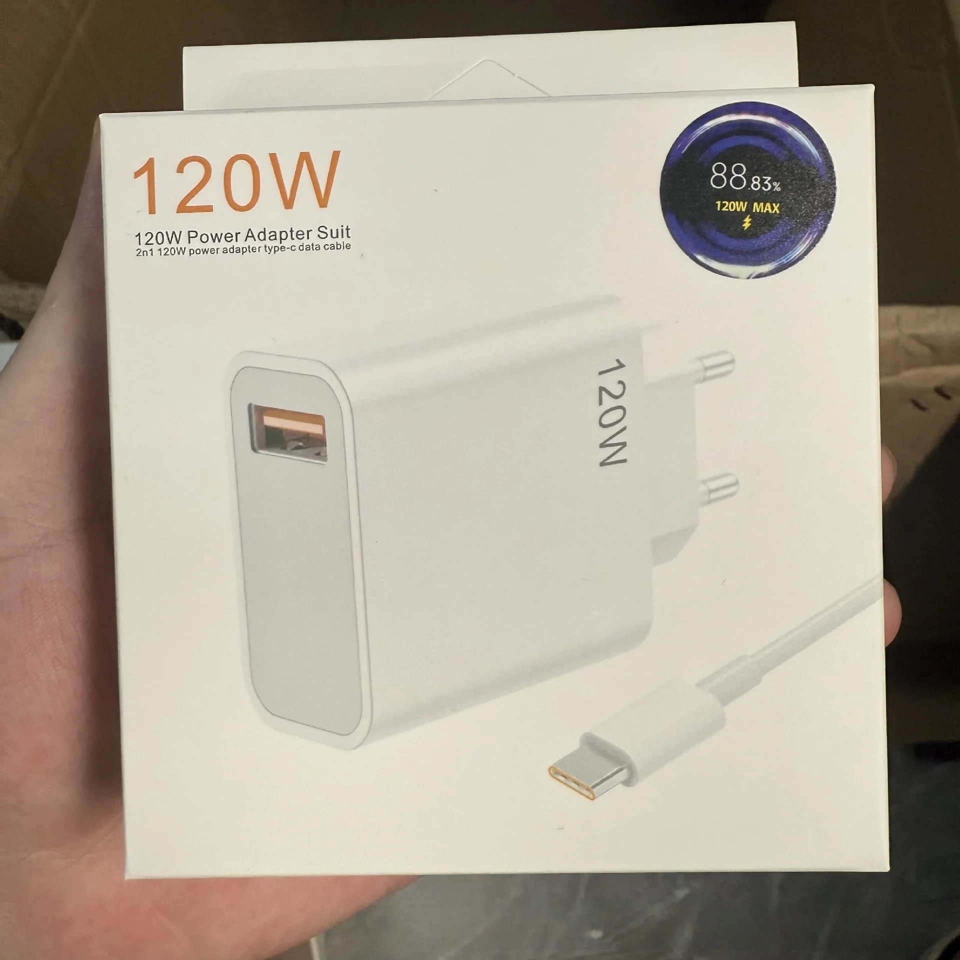 120W Fast Charging EU GaN Charger 6A Type C Cable for Xiaomi for Poco X6 Pro X5 F5 Mi 14 13 12s Redmi K60 K50 K60E Phone