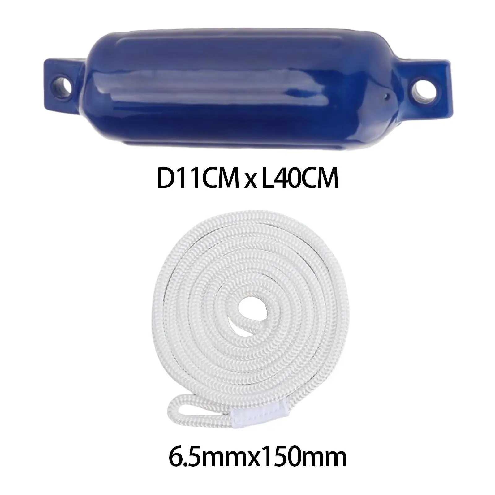 مصدات القارب البحرية القابلة للنفخ مقاس 4 × 16 بوصة مع مرساة حبل بطول 1.5 متر #6