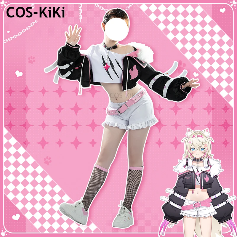 

COS-KiKi Vtuber Hololive EN Advent Mococo Abyssgard игровой костюм прекрасный косплей костюм Хэллоуин вечерние наряд для ролевых игр повседневная одежда