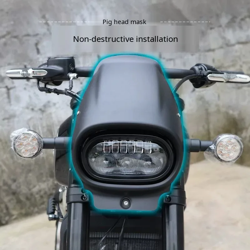 Motorcycle Modified Retro Headlight Cowl Windscreen Cover Accessories For QJMOTOR Flash 600 Cruiser