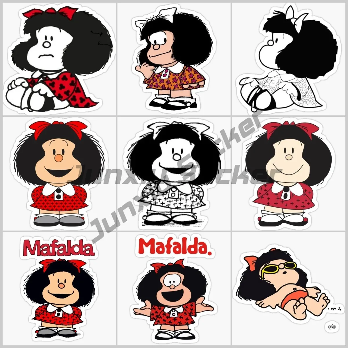 

Mafalda Summer Girl Funny Car Stickers Laptop Window Camper Decals Waterproof Sunscreen Scratch-Proof Vinyl Car Wrap Kk