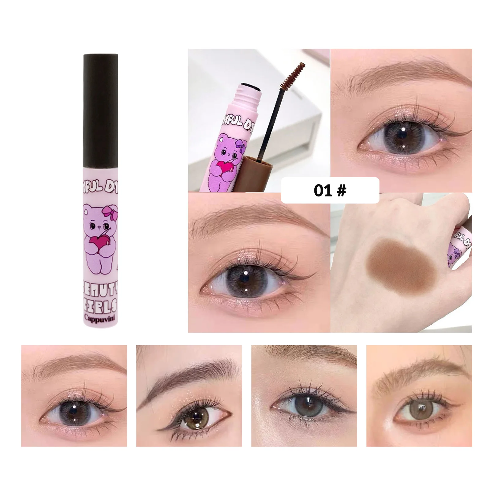 Mascara per sopracciglia colorato cosmetico regalo per il trucco del Gel per il trucco delle sopracciglia a lunga durata per donne e ragazze