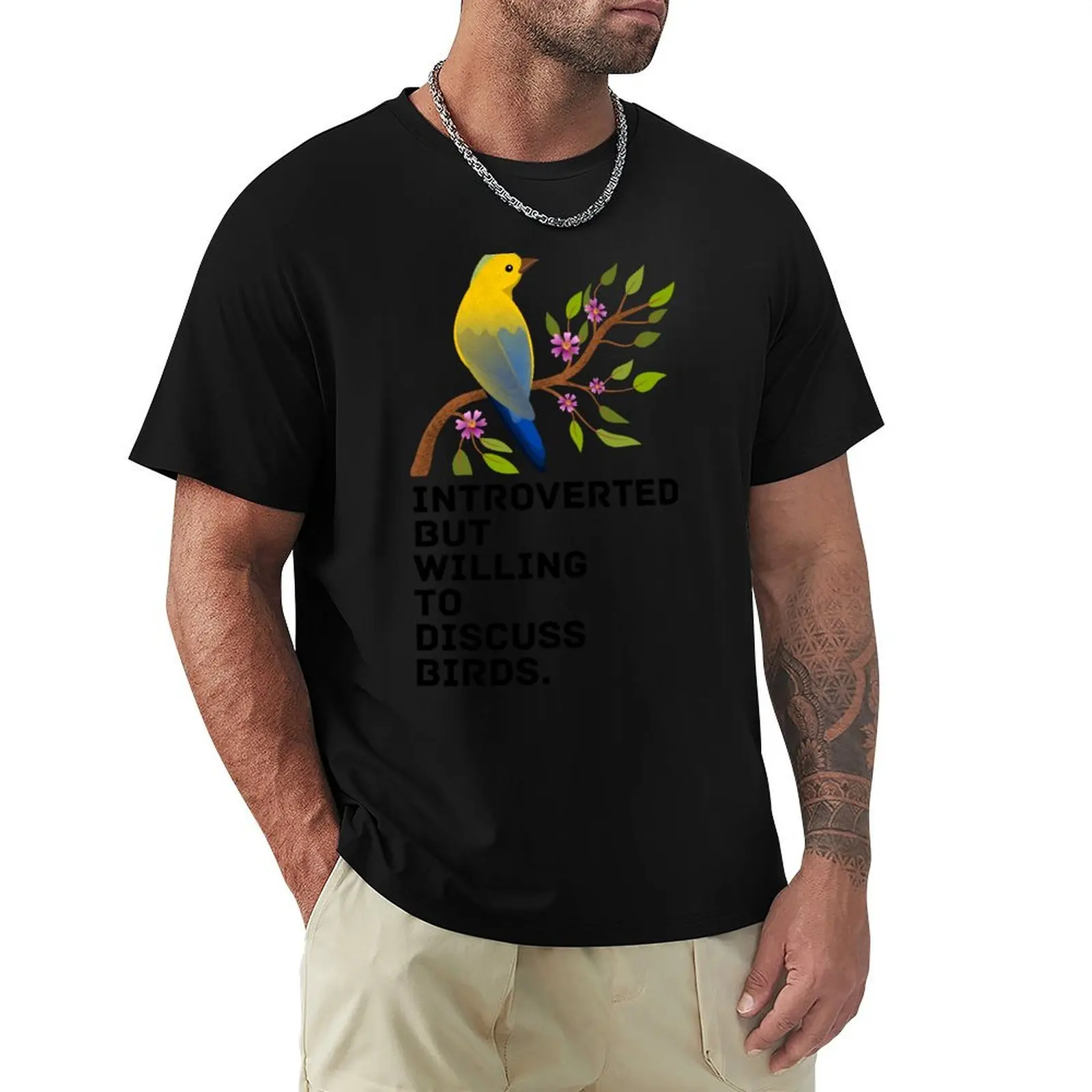 introverted but willing to discuss birds T-Shirt Lightweight Running T-Shirt
