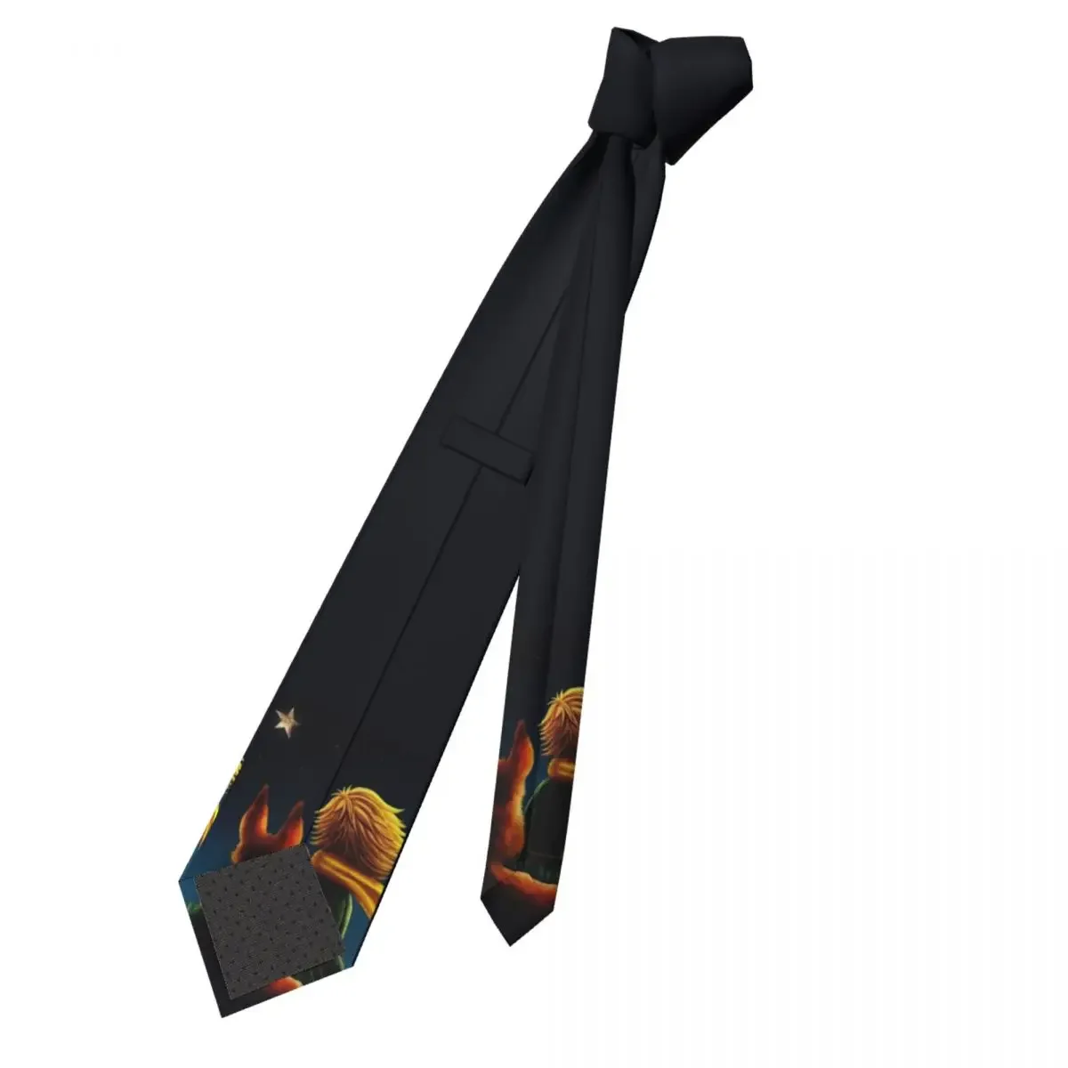 The Little Prince And Fox Necktie Men Women Silk Polyester 8 cm Wide France Rose Planet Neck Ties for Daily Cravat Wedding Gift