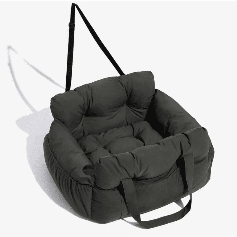 

Portable Dog Car Seat Dog Travel Accessories Dual-Purpose Car Pet Bed Booster Seat with Convenient Side Pouch for Small