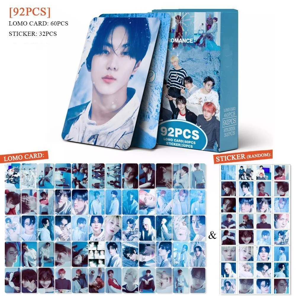 92Pcs/set Kpop Album Romance Card JUNGWON HEESEUNG SUNGHOON SUNOO DAYDREAM Quality Sticker LOMO Card Gift Box Fans Collection